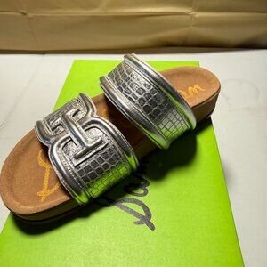 Sam Edelman Rowan Women's Shoes Soft Silver Leather Size 6 NEW